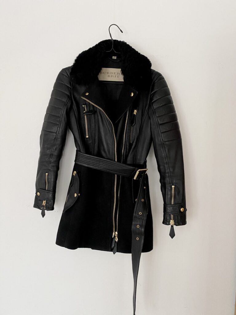 river island black leather jacket